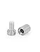 Uxcell a15041500ux0269 Stainless Steel Advertisement Screws Glass Standoff 12x23mm (Pack of 10)
