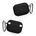 Compatible AirPods Pro Case Cover Silicone Protective Skin for Apple Airpod Pro Case 2019 (Front LED Visible) Black