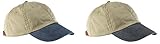 Adams 6-Panel Low-Profile Washed Pigment-Dyed Caps Set