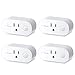 Smart Plug Wifi Outlet 15A Compatible With Alexa,Google Home and IFTTT, Teckin Mini Smart Socket with Schedule and Timer Function, No Hub Required,4 Pack primary