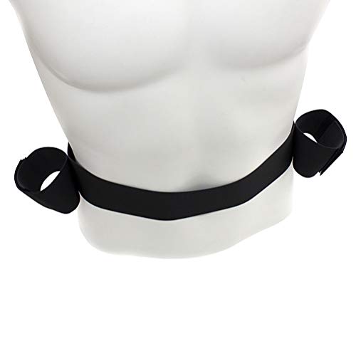 Amosfun Bondage Straps Handcuff Waist Cuff Bed Restraints SM Toy for Couples Lovers Black