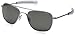 Randolph Aviator Square Sunglasses, 52 MM, Matte Chrome, Bayonet, Gray Lenses