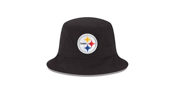 新作 ニューエラ New Era Cap メンズ ハット バケットハット 帽子 New Era Black Pittsburgh Steelers Logo Bucket Hat Black 公式