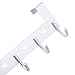 Gulevy Mini 5 Hook Over The Door Hook Organizer Rack - Silver