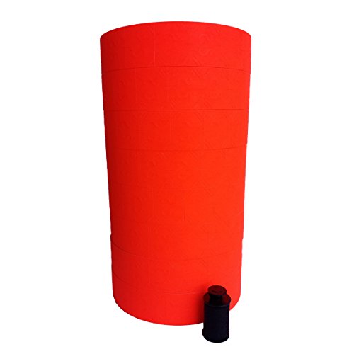 1136 Monarch RED labels, one sleeve, 8 rolls, 14,000 two line labels