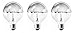 Sterl Lighting - Pack of 3 G25 Half Chrome Silver Bowl Globe Shape Incandescent Light Bulb - 60 Watts - 120 Volts - E26 Medium Base - 2700K - 500 Lumens