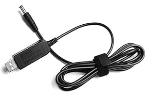 HCJYC USB 5V to DC 9 V Guitar Pedal USB Power Cable, Tip Negative(-) design, Max current 800mAh, Compatible for Most 9V Guitar Effects Pedals (Center Negative)