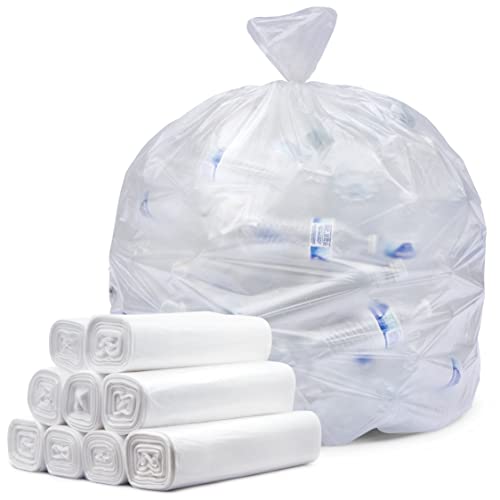 Tasker 6465 Gallon Clear Trash Bags, Clear Recycling Bag (Huge 120