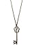 Project Pinup Brass Filigree Skeleton Key Pendant Necklace with 18