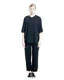 ICNBUYS Women's Tai Chi Uniform Cotton Half Sleeve Summer