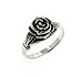 Small Sterling Silver Detailed Rose Flower Ring Size 6(Sizes 3,4,5,6,7,8,9,10,11,12)