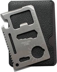 ProTool 11-Tools-in-1 Stainless Steel Credit Card-Sized Survival Tool Silver