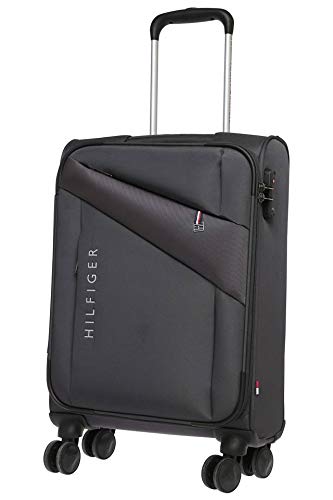 Tommy Hilfiger Polyester 55 cms Steel Grey Softsided Check-in Luggage (TH/SEATTLESL07055 390)