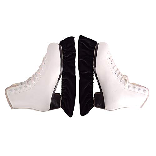 QCWN Ice Skate Blade Covers, Skating Soakers Cover Blades, Guards for Hockey Skates, Figure Skates, and Ice Skates, Youth to Adult Size for Men, Women, Kids (XL, Black)