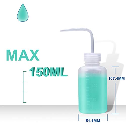 Wash Bottle, 3 Pack LDPE Squeeze Bottles, Safe Plastic Low Density Polyethylene Bottles with Narrow Mouth, for Chemistry, Industry, Lab & Gardening, 500ml / 17oz, 250ml / 8.5oz, 150ml / 5.1oz
