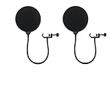 Dragonpad USA Pop filter Studio Microphone Mic Wind Screen Pop Filter (2 Pack)