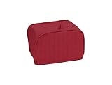 RITZ Polyester / Cotton Quilted Four Slice Toaster Appliance Cover, Dust and Fingerprint Protection, Machine Washable, Paprika Red