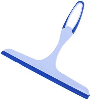 Fulfilling life 1 Pcs Blue Rubber Blade Shower Screen Washer - Glass Window Soap Cleaner Wiper Squeegee - Home Car Blade Bathroom Mirror Shower - Glass Cleaning