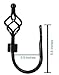 TEJATAN - Curtain Holdbacks for Draperies (Can also be known as - Curtain tiebacks Hook, Curtain tieback Hooks for Curtains, Curtain Pull Backs) (Classic Series II - Set of 2, Black)