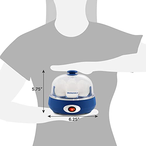 Elite Gourmet EGC322CBL Easy Egg Cooker Electric 7Egg Capacity, Soft, Medium, HardBoiled Egg