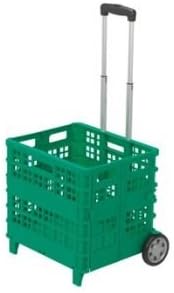 Shopping Basket Sl The Practik is a folding multipurpse basket with large 5" wheels for use on rough terrain. Black color.