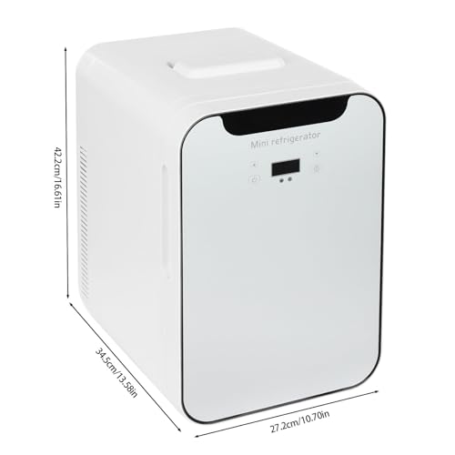 20L Mini Fridge with Temperature Control for Skincare, 220V Thermoelectric Cooler and Warmer for Drink Office Dorm Bedroom Car (20L)