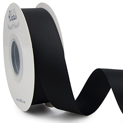 Ribbli Black Grosgrain Ribbon, 1 inches x Continuous 25 Yards, Use for Bows DIY Hair Accessories,Gift Wrapping, Craft and Sewing at Amazon