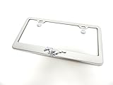 Deepro 3D Pony Running Horse Stainless Steel Chrome License Plate Frame Tag Holder