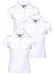 'Beverly Hills Polo Club 3 Pack of Girls\' Short Sleeve Interlock Uniform Polo Shirts, Size 12, White'