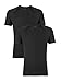 David Archy Men's 2 Pack Fast Dry Mesh Undershirts (Black,XL)