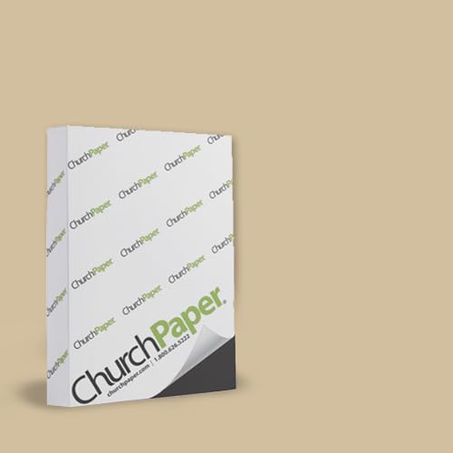 Photo 1 of **DAMAGED PACKAGE/PAPER OK**Church Paper 24/60 lb Text Tan Printer Paper, 8.5 x 11