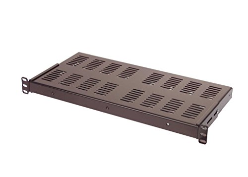8.47" Vented Compact 1U Rack Shelf / Tray for 19" 2 post or 4 post rack cabinet