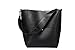 S-ZONE Women Vintage Genuine Leather Bucket Tote Shoulder Bag Hobo Handbag Purse
