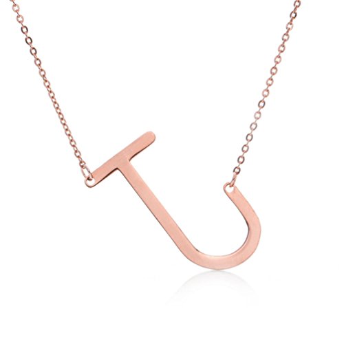 26 alphabet letter pendant necklace women jewelry rose …