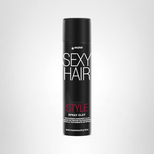 SexyHair Style Spray Clay Texturizing Hairspray Clay, 4.4 Oz | All Over Texture | Matte Finish | All Hair Types