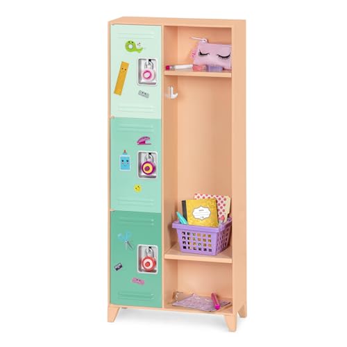 Our Generation 18-Inch Doll School Locker, Classroom Cool Set, Deluxe
