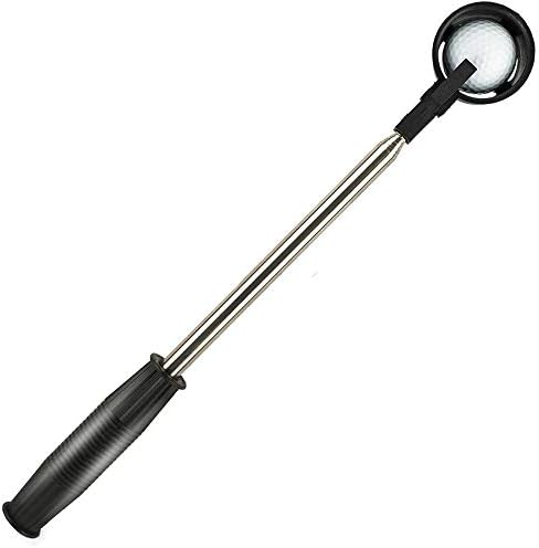 Proanko Golf Ball Retriever Soft Hand Grips with Telescopic Stainless Steel Shaft Retrievers Ideal for Golfer(Bag Packaging) …