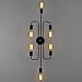 UNITARY Brand Black Vintage Barn Metal Semi Flush Mount Ceiling Light Max. 240W with 6 Lights Painted Finish