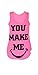 Womens You Make Me Smile Vest Top (M8) ((us 8/10) (uk 12/14), neon pink)