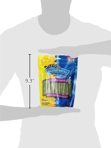 DINGO DENTAL STICKS 48 COUNT, NATURAL CHEWING ACTION HELPS CLEAN TEETH