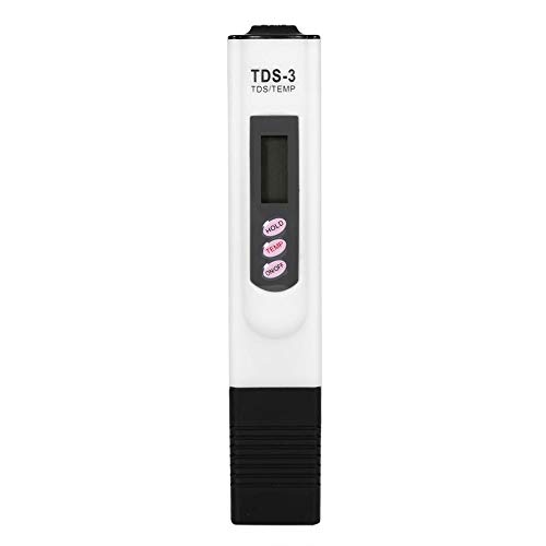FTVOGUE LCD Water Quality Testing Pen Purity Filter TDS Meter Tester 0-9990 PPM (white)