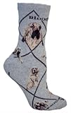 Bloodhound Gray Cotton Dog Novelty Socks for Adults 9-11