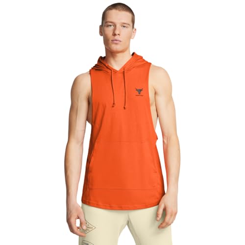 Under Armour Men’s Project Rock Payoff Hoodie, (800) Team Orange / / Black, X-Large