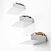 brightmaison Modern Kids Room Décor Award Medal Trophy Display Showcase Nursery Floating Ledge Shelf Concealed Metal Bracket for Stable Wall Mount (Set of 3 - White)