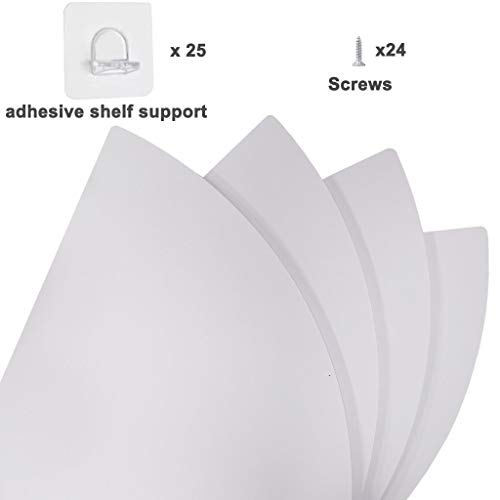 IronBuddy 4 Tier Floating Corner Shelf White Wall Mounted Corner