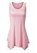 DEARCASE Women's Solid Basic Flowy Tank Tops Summer Sleeveless Tunic