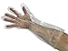 KingSeal Poly Elbow Length Disposable Gloves, 21 inches from Fingertip to Cuff, Embossed Finish for Better Grip - 1 Pack of 100 Gloves (One Size Fits Most)