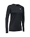 Under Armour Women's Base 4.0 Crew Long Sleeve, Black/Glacier Gray, X-Small