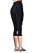 VIV Collection High Waisted Yoga Waistband Capri Leggings Brushed Soft (M, Black)