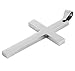 TRUSUPER Stainless Steel Cross Pendant Chain Necklace for Men Women,2pcs Couples Silver Cross